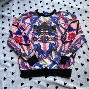 adidas Florera Abstract Trefoil Logo Sweatshirt